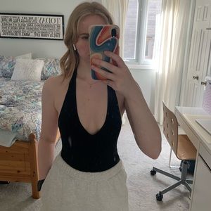 Classic black American Apparel halter bodysuit 🖤